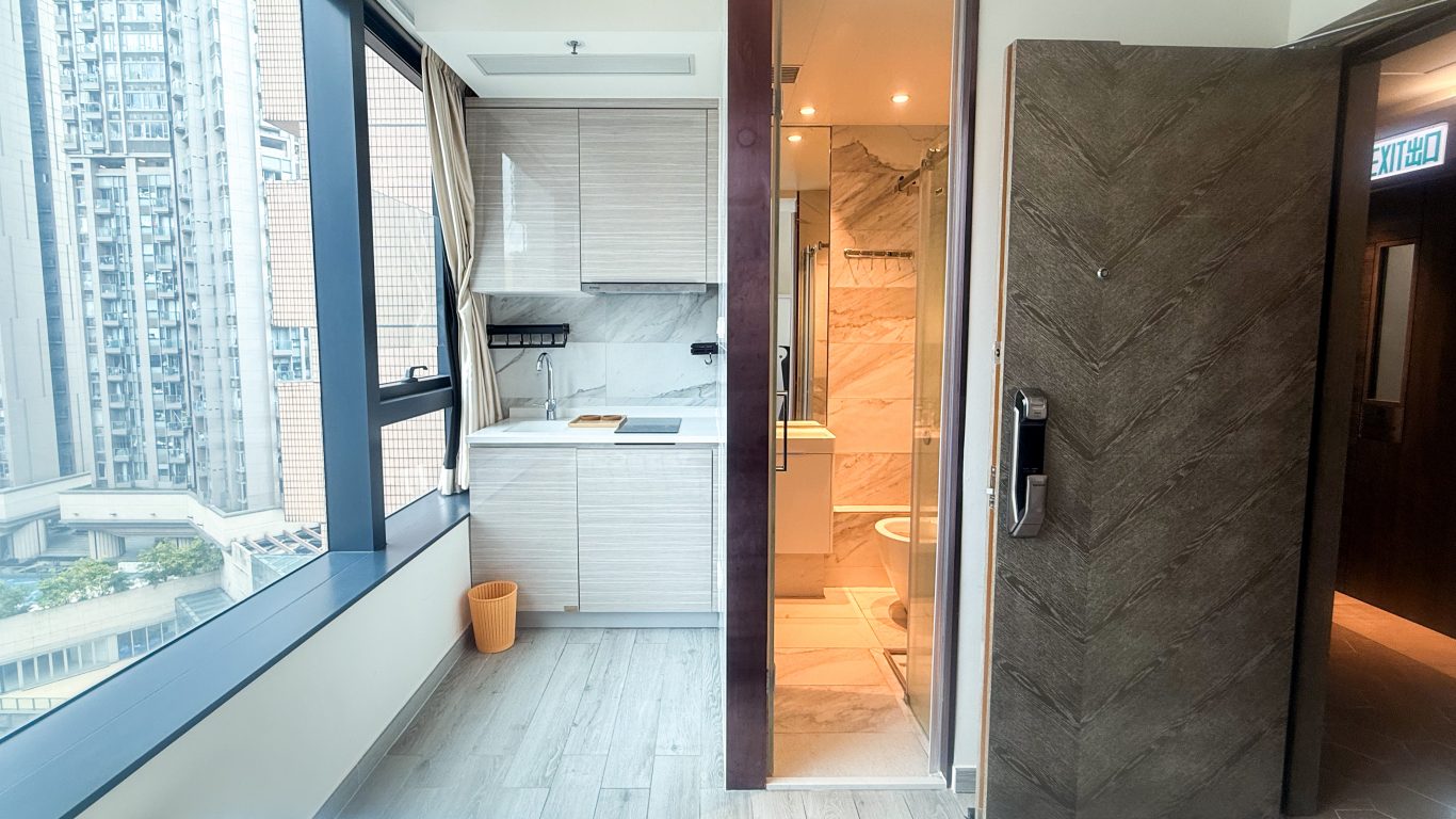 Bright and tranquil Y11 Student Residence offers private single rooms with large floor-to-ceiling windows